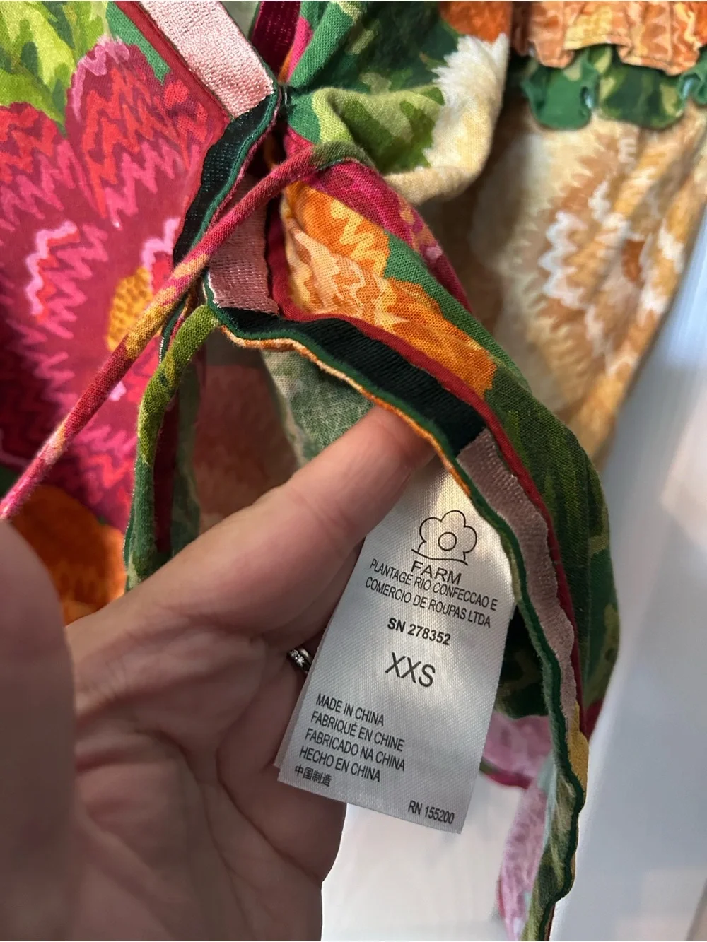 Farm Rio x Anthropologie Floral Puff-Sleeve Wrap Top- Sz XXS